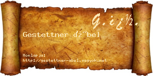 Gestettner Ábel névjegykártya