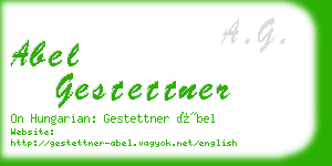 abel gestettner business card